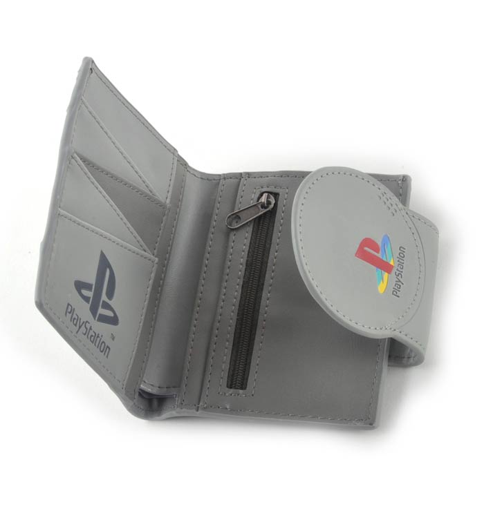 Retro Playstation Gamer Wallet PS1 New Sony Bifold Unisex Snapfasten UK Gift 